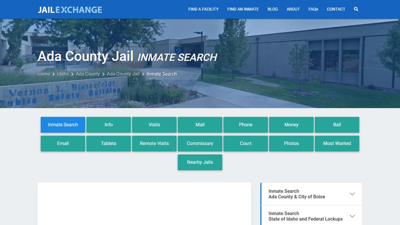 Inmate Search: Roster & Mugshots - Ada County Jail, ID