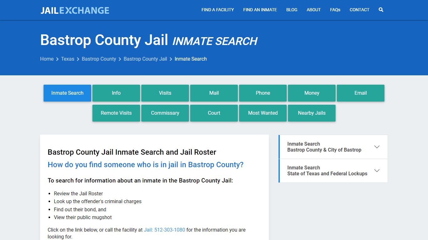 Inmate Search: Roster & Mugshots - Bastrop County Jail, TX