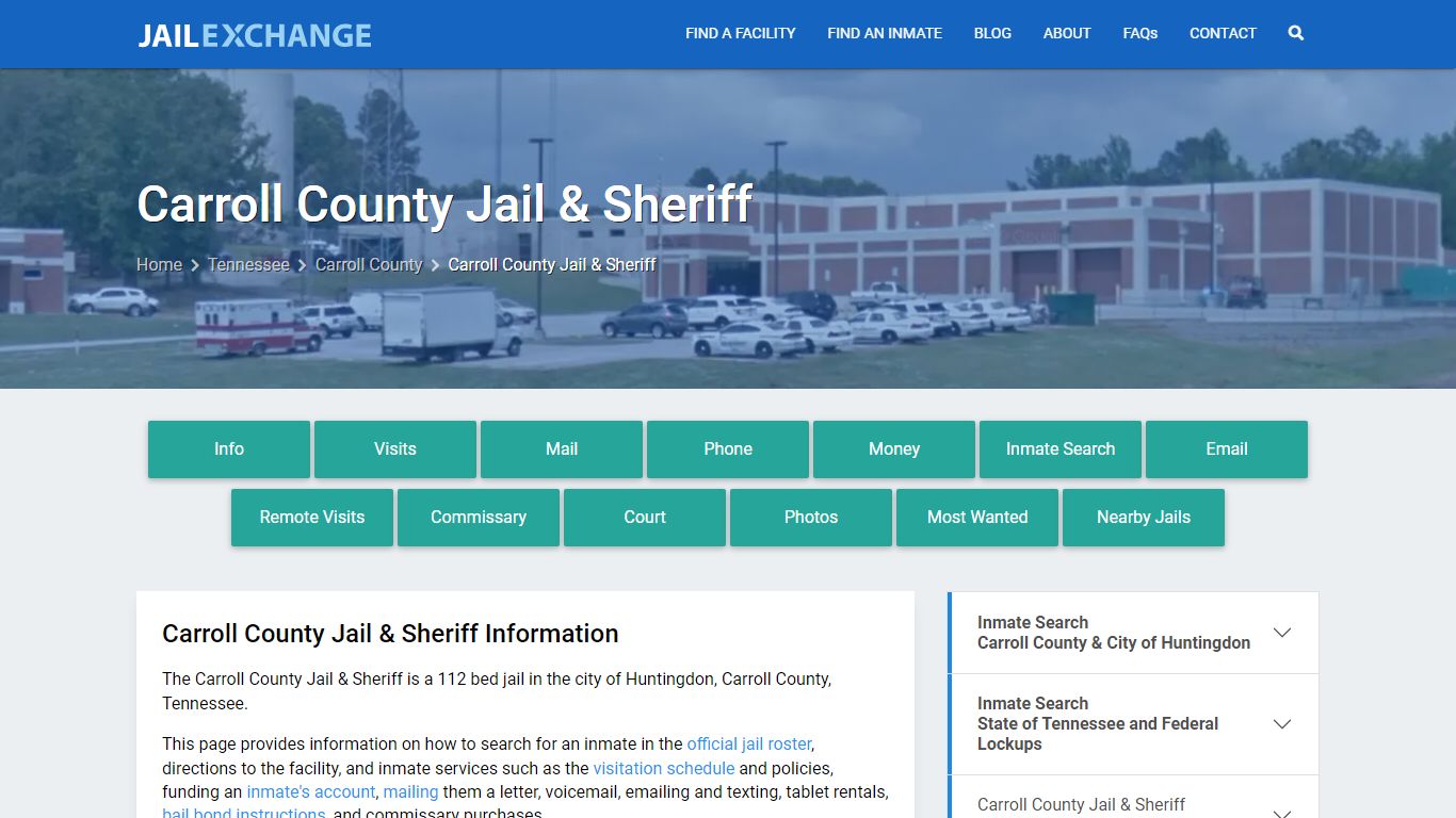 Carroll County Jail & Sheriff, TN Inmate Search, Information