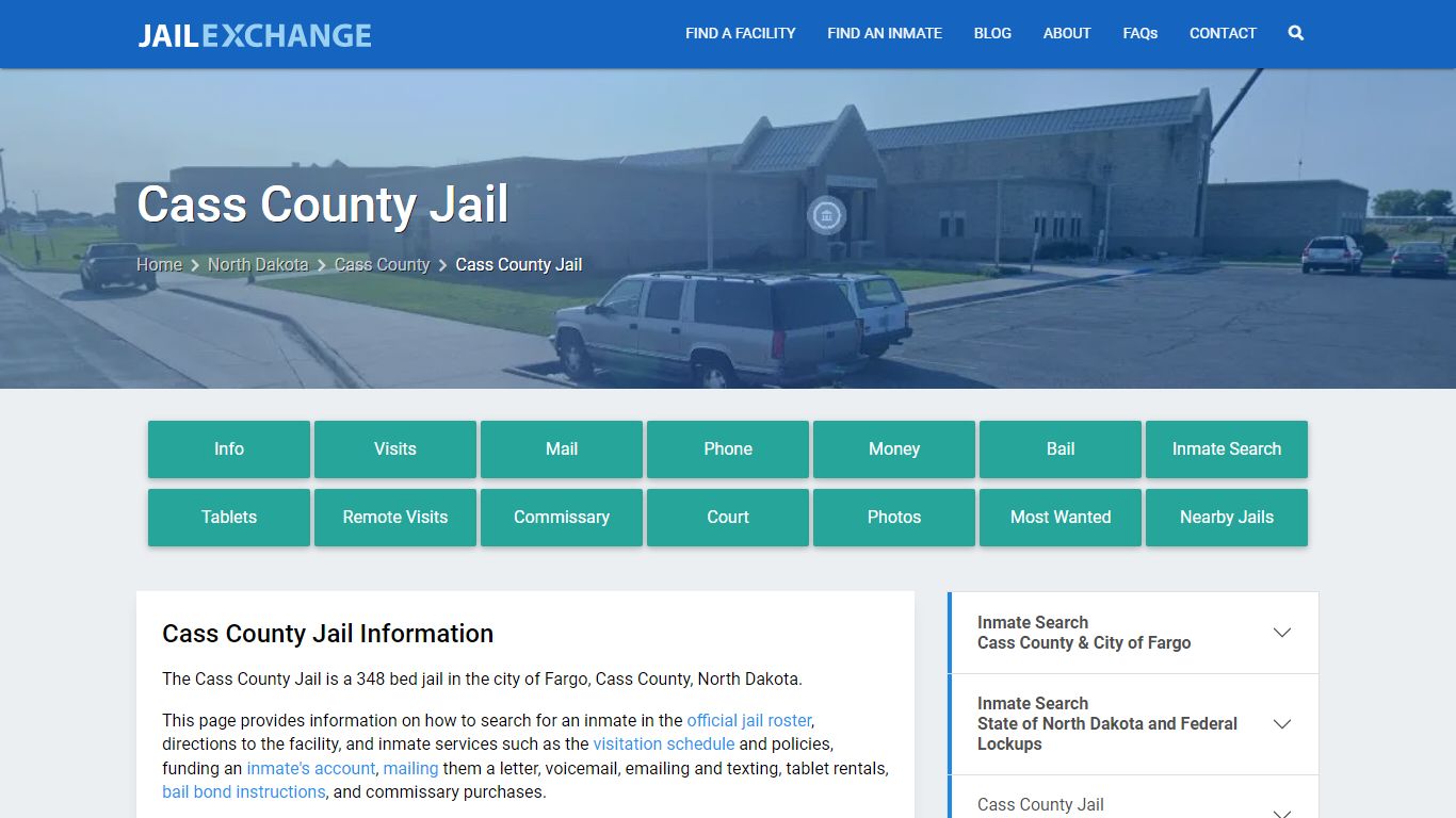 Cass County Jail, ND Inmate Search, Information