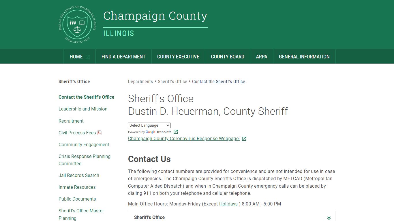 Sheriff's Office | Champaign County Illinois