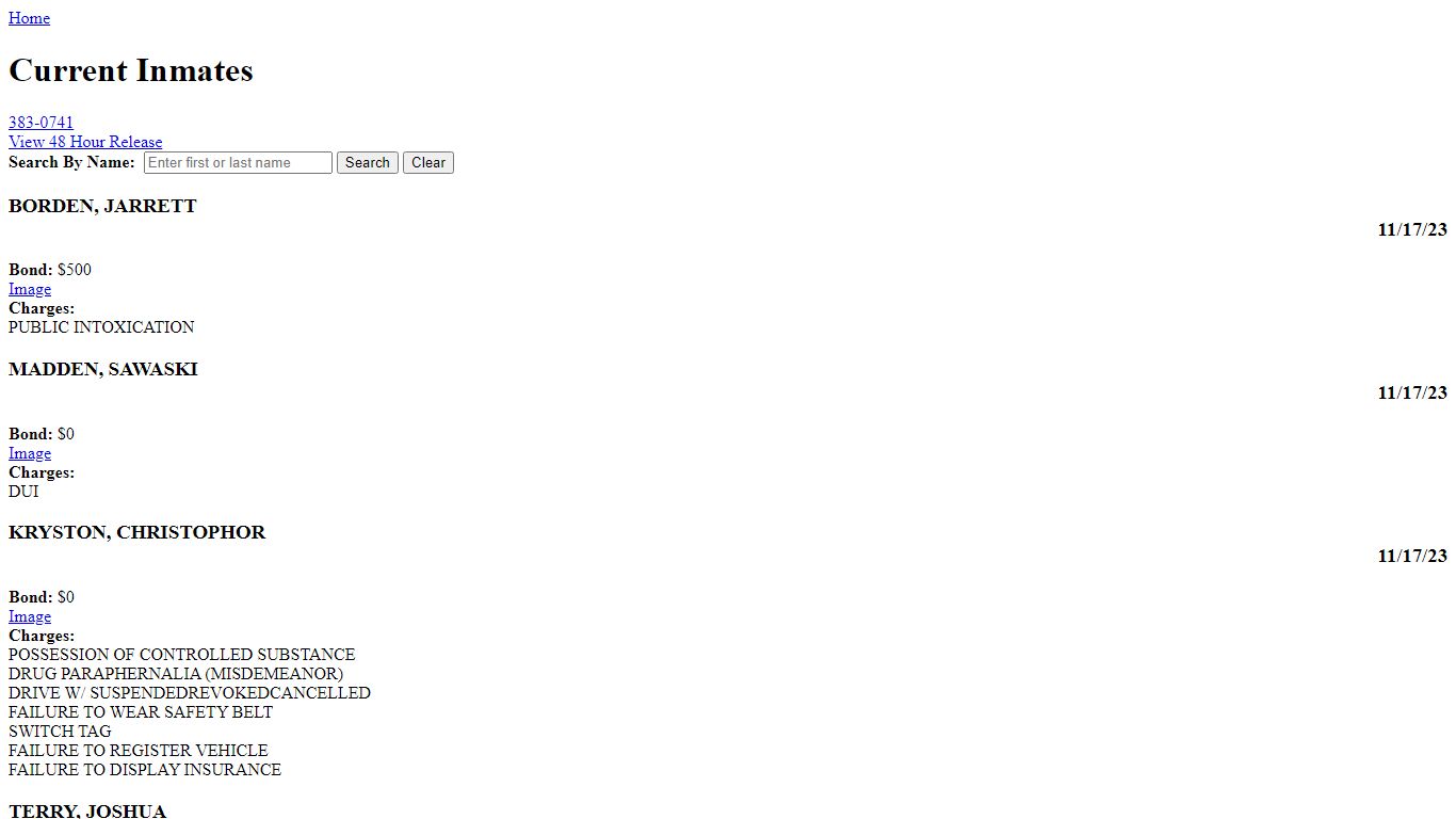 Inmate Roster - Colbert County Sheriff AL