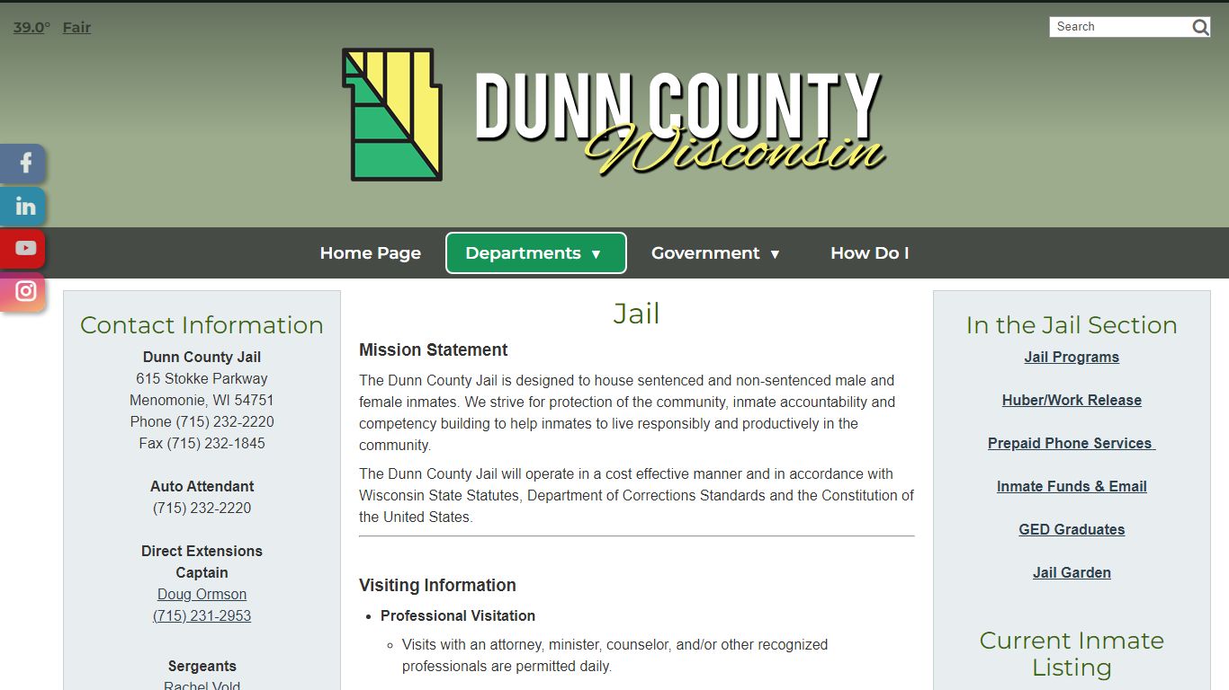 Jail - Dunn County, WI