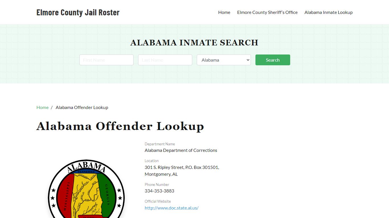 Alabama Inmate Search, Jail Rosters - Elmore County Jail