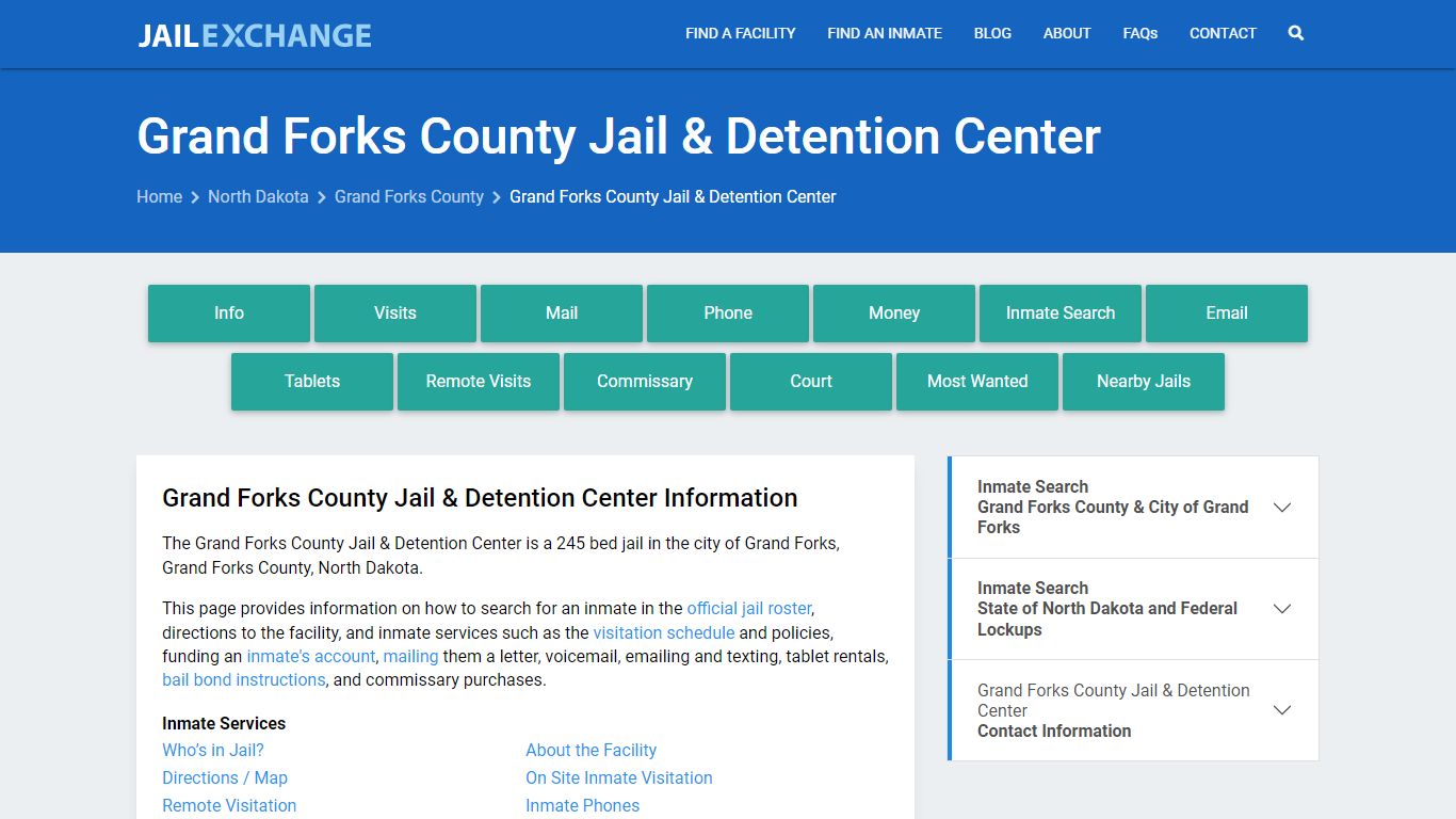 Grand Forks County Jail & Detention Center - Jail Exchange