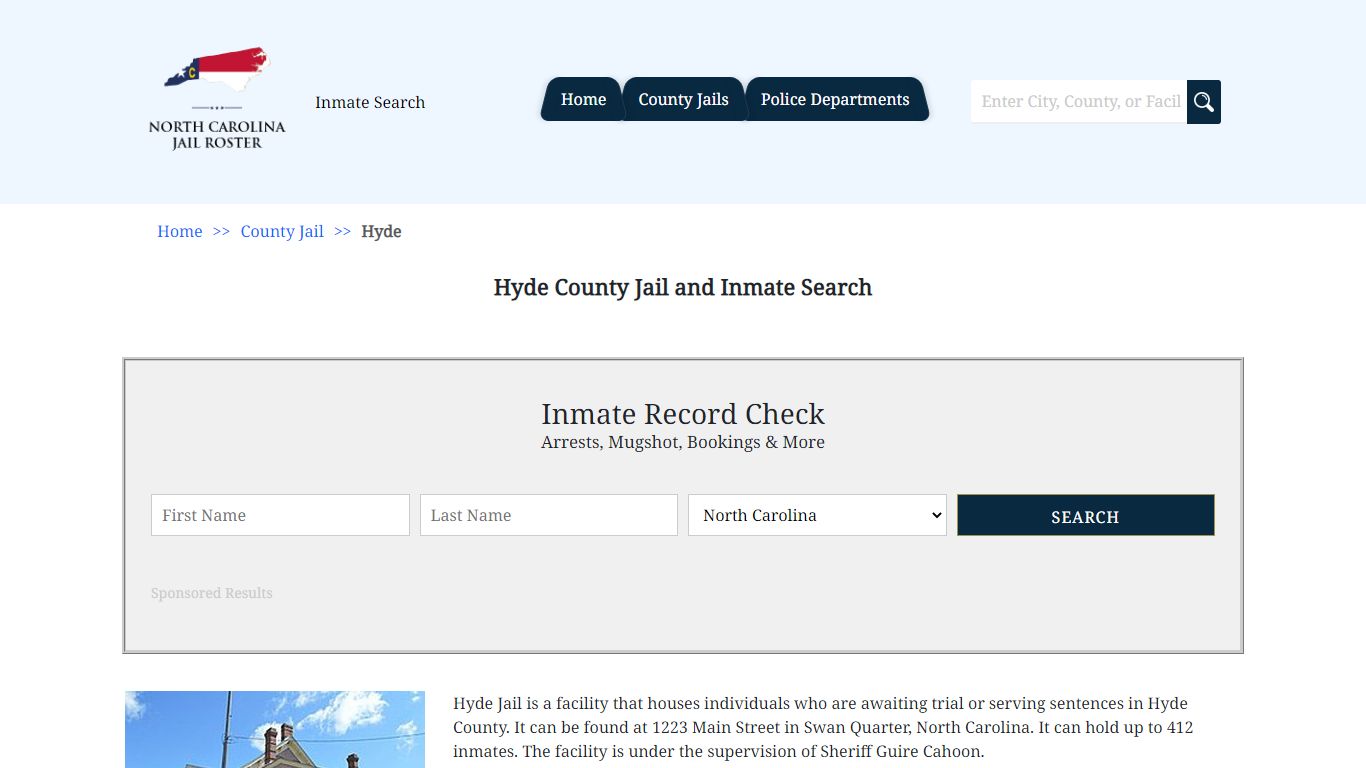 Hyde County Jail and Inmate Search | North Carolina Jail Roster