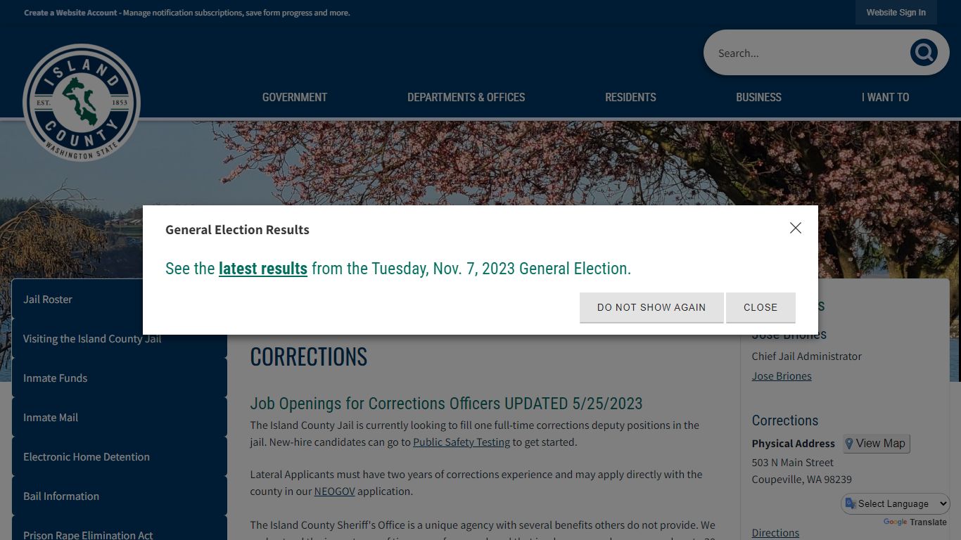 Corrections | Island County, WA
