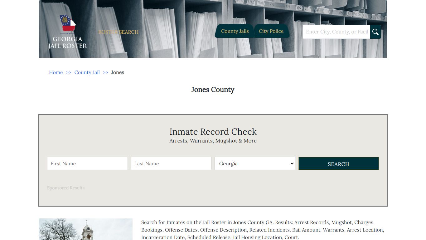 Jones County | Georgia Jail Inmate Search