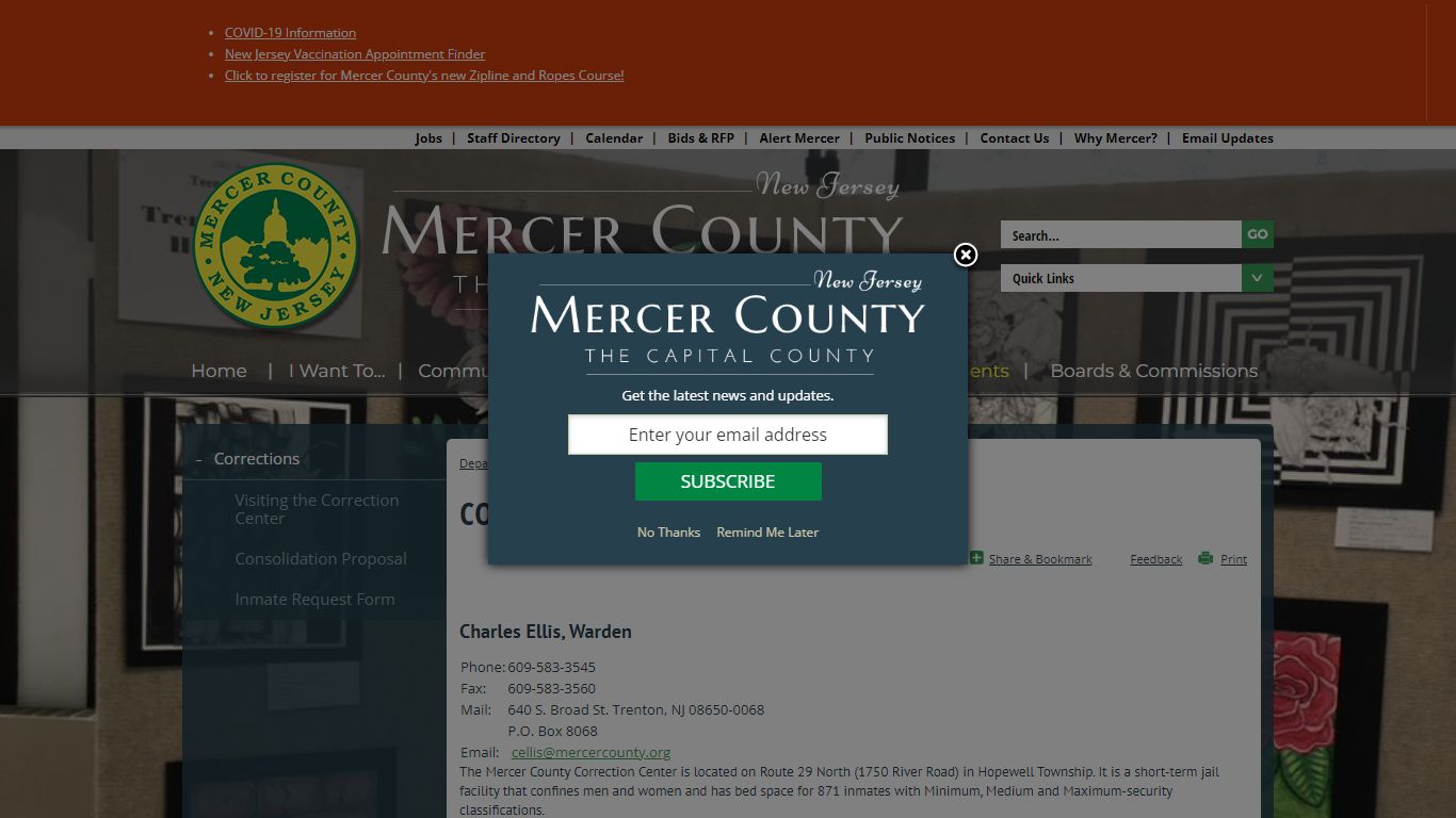 Corrections | Mercer County, NJ