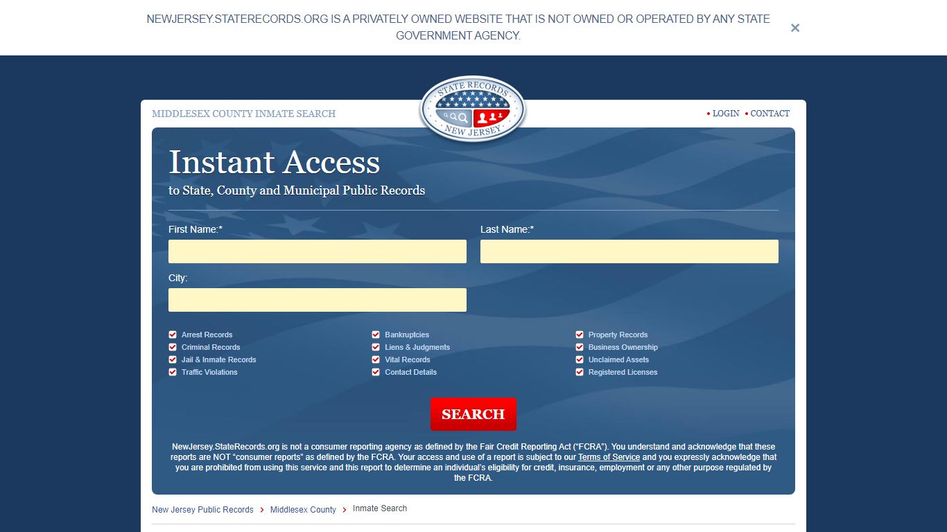 Middlesex County, New Jersey Inmate Search | StateRecords.org