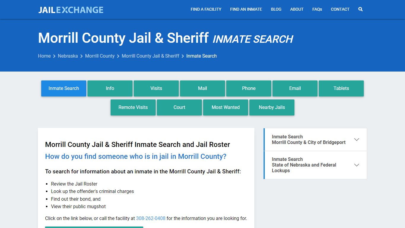 Inmate Search: Roster & Mugshots - Morrill County Jail & Sheriff, NE