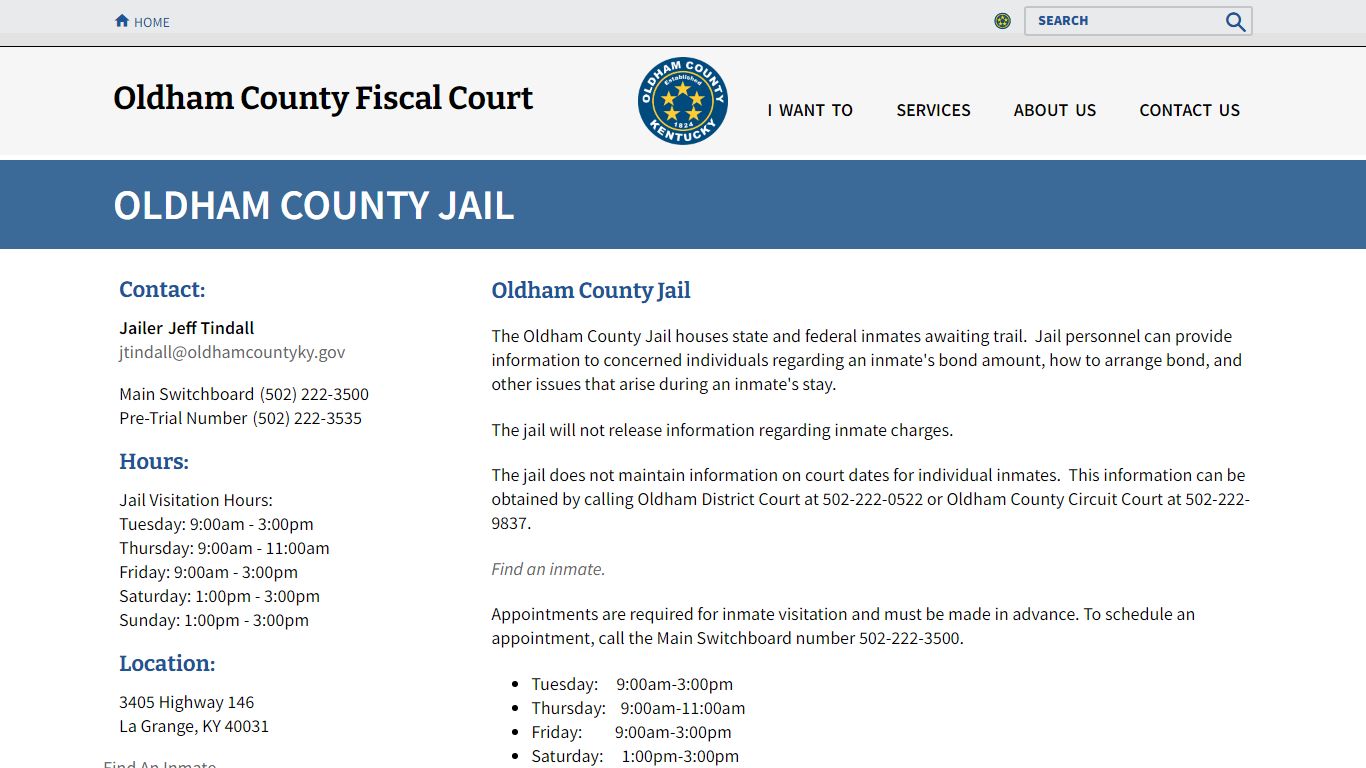 Oldham County Jail | Oldham County Fiscal Court
