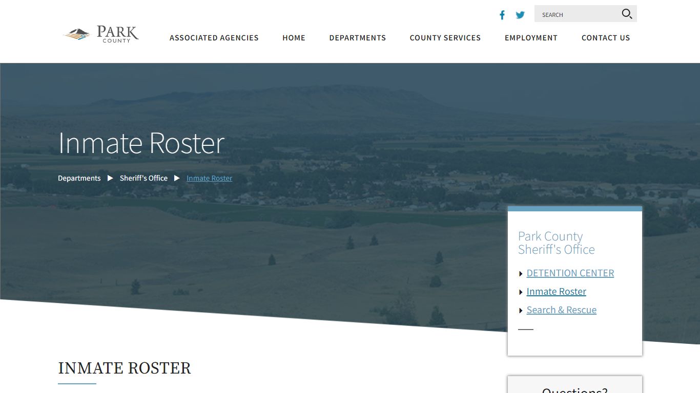 Park County Montana | Sheriff's Office | Inmate Roster