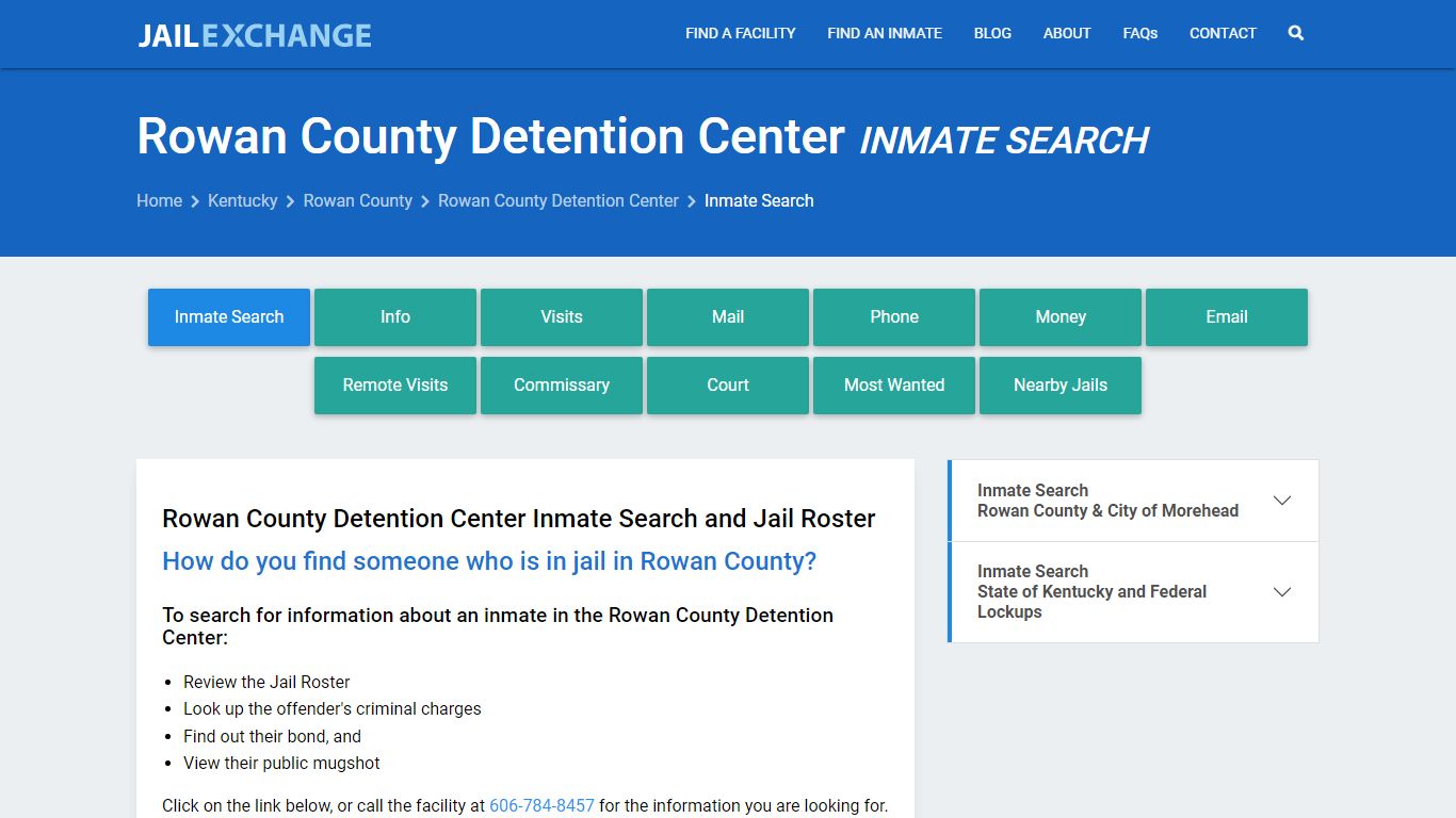 Rowan County Detention Center Inmate Search - Jail Exchange