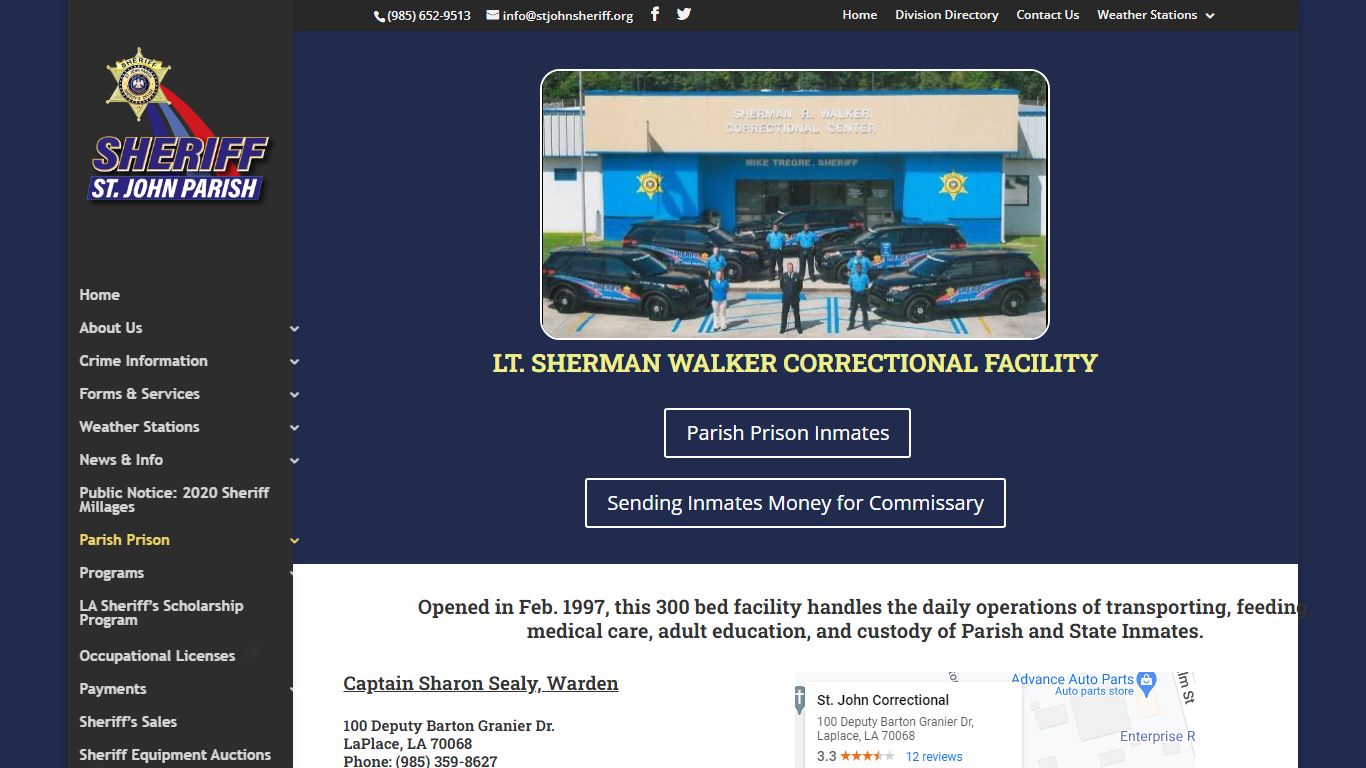 Parish Prison | St. John Parish Sheriff's Office