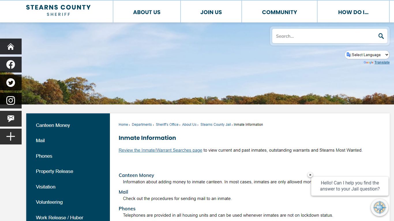 Inmate Information | Stearns County, MN - Official Website