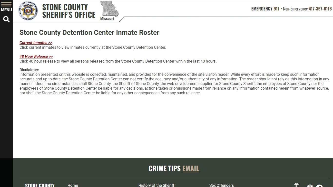 Roster Choose - Stone County Sheriff MO