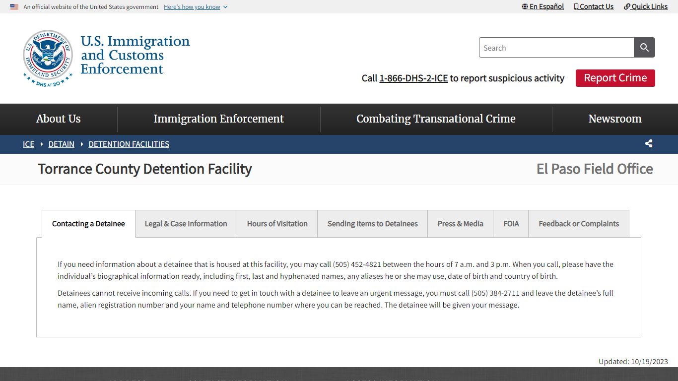 Torrance County Detention Facility | ICE