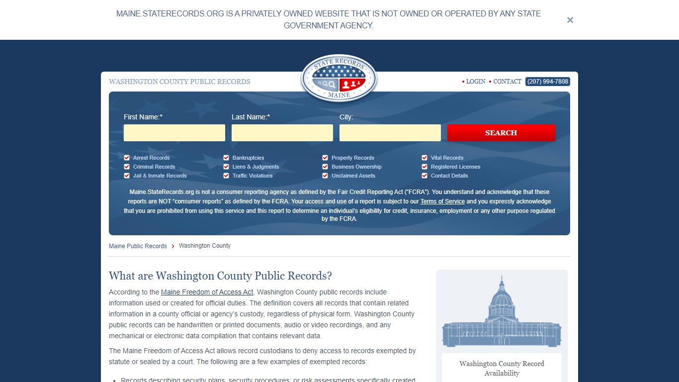 Washington County Arrest, Court, and Public Records | StateRecords.org